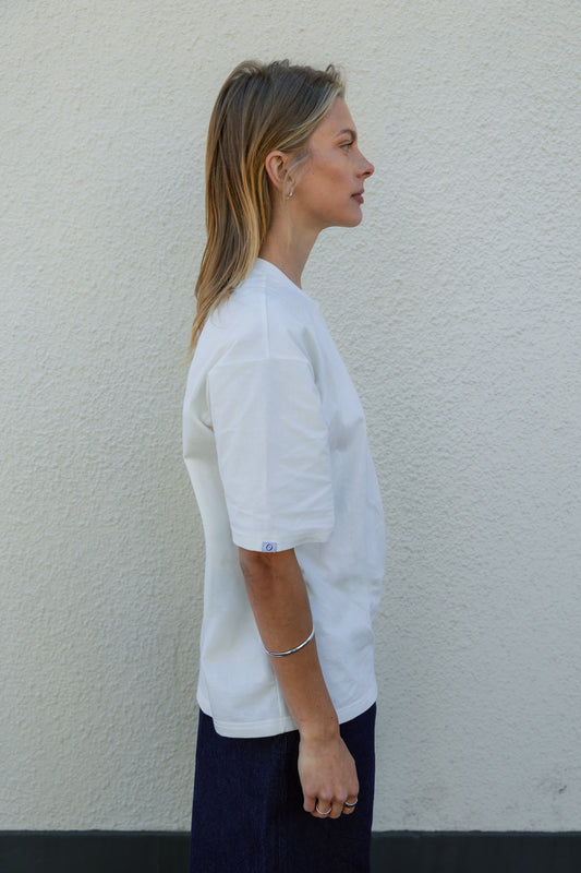 Pleated T-shirt Off white