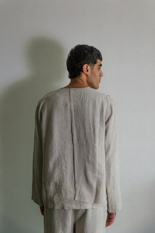 Asymmetrical Shirt Linen