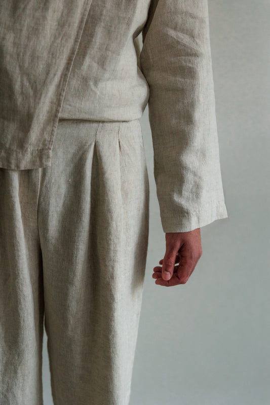Pleated Trouser Linen