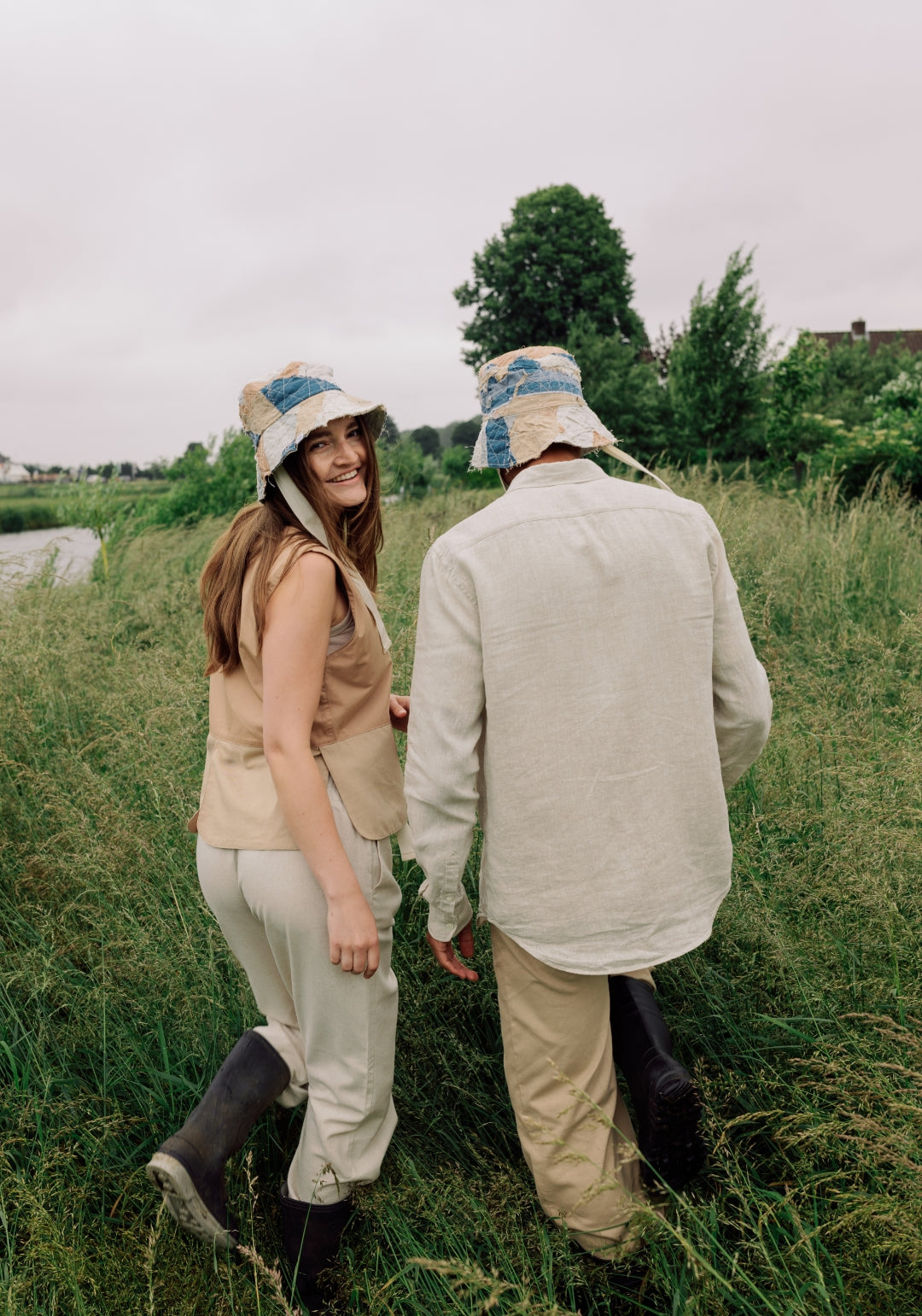 Zonnehoed van gerecycled materiaal