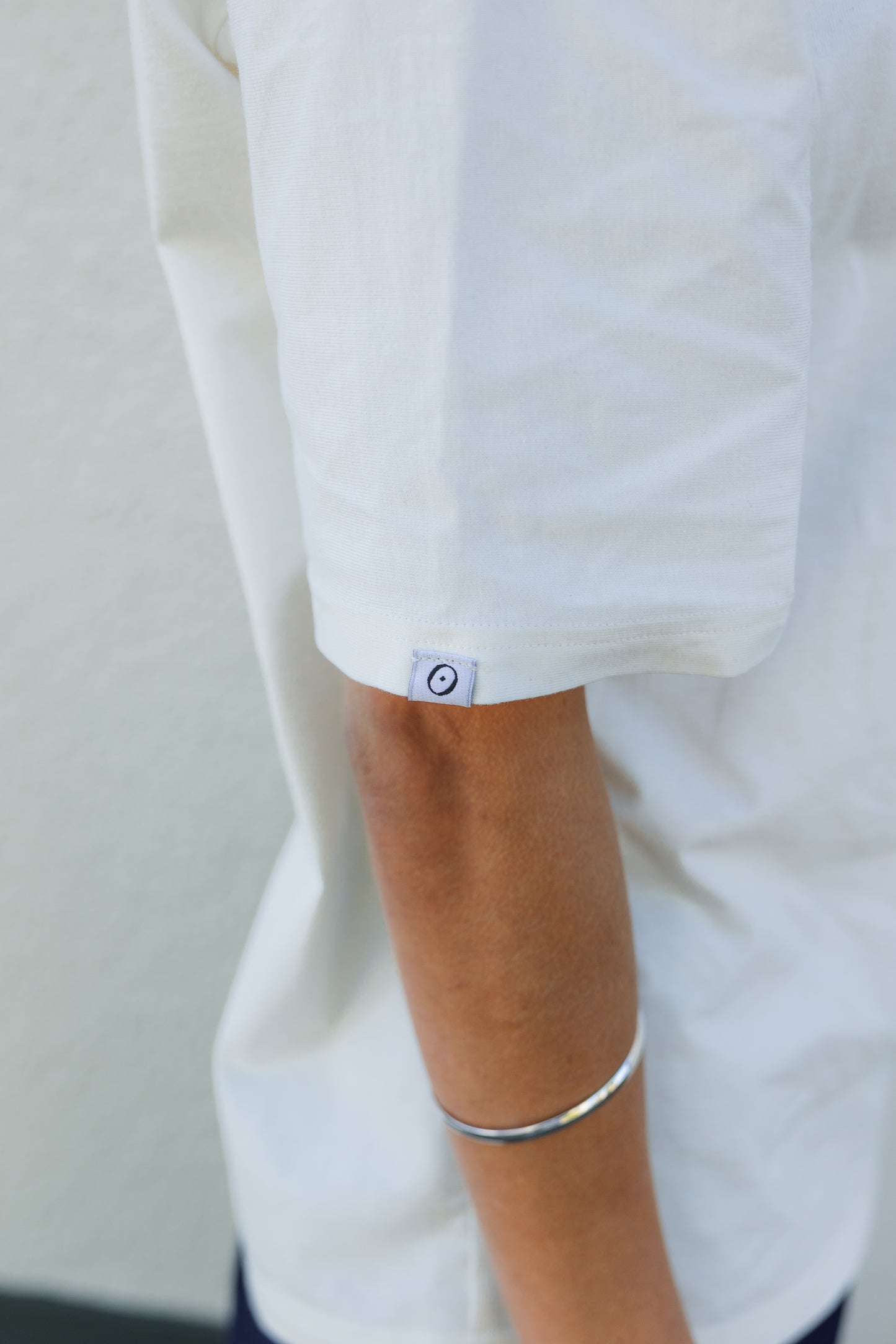 Pleated T-shirt Off white