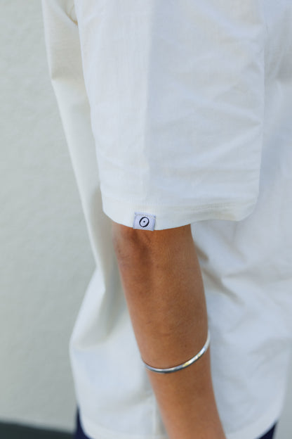 Pleated T-shirt Off white