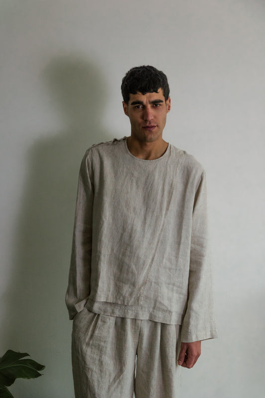 Asymmetrical Shirt Linen