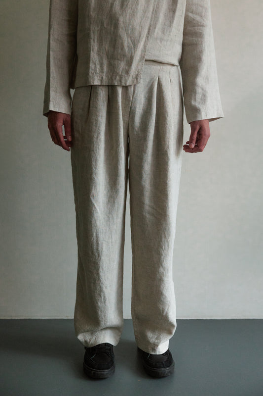 Pleated Trouser Linen