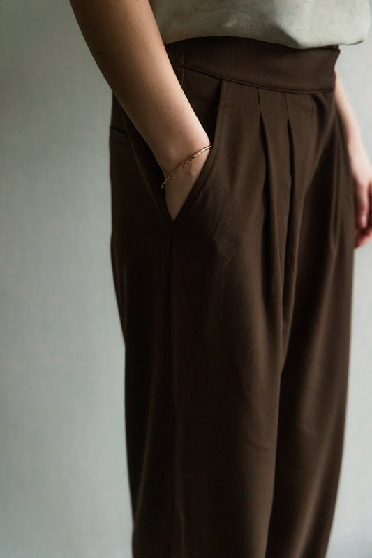 Pleated Trouser Brown